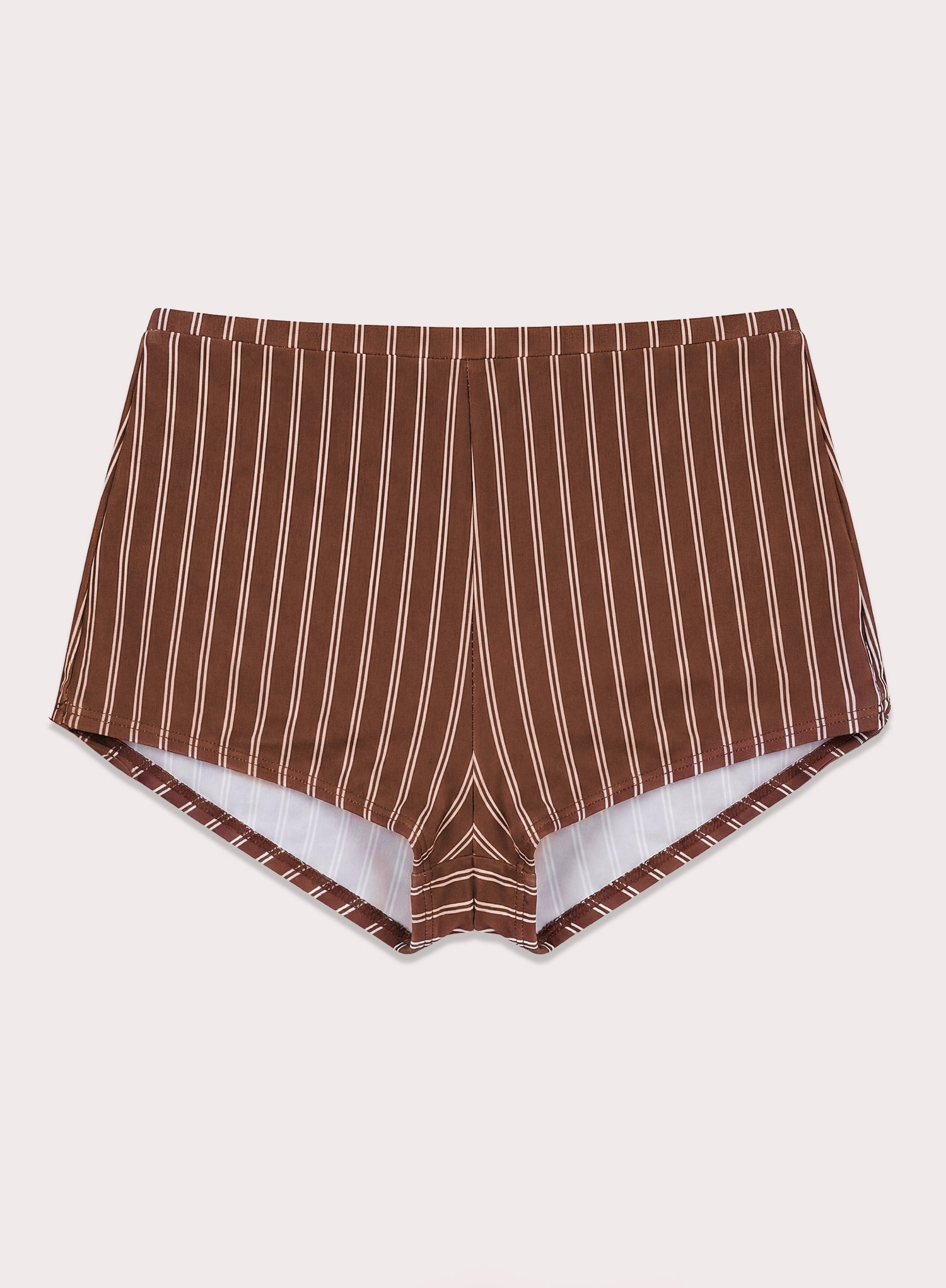 Chocolate Stripe High Waisted Bikini Bottoms